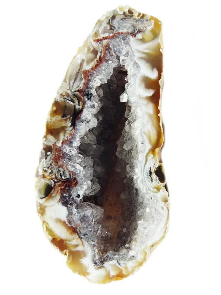 Agate with chalcedony geological crystal — Stock Photo, Image