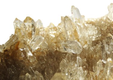 Rock kristal kuvars Jeod jeolojik kristalleri temizleyin 