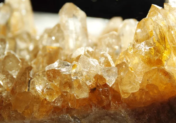 Citrine geode geological crystals — Stock Photo, Image