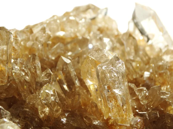 Schakel rock crystal quartz geode geologische kristallen — Stockfoto