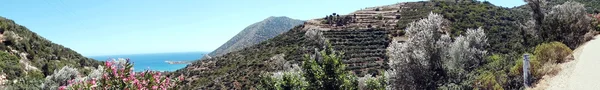 Панорамный пейзаж острова Греция на острове Крит — стоковое фото