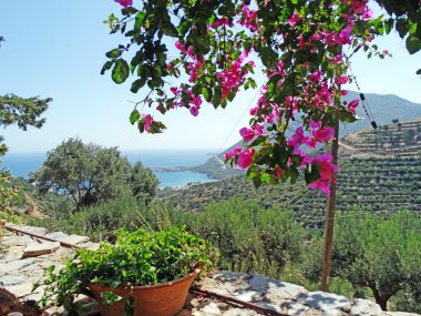 meditrannean deniz Girit Adası Yunanistan kıyı şeridi manzara
