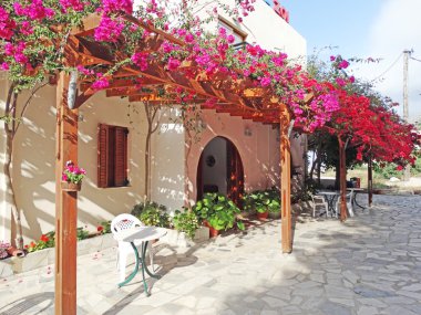 balkon ve Teras santorini Yunanistan bina lüks otel