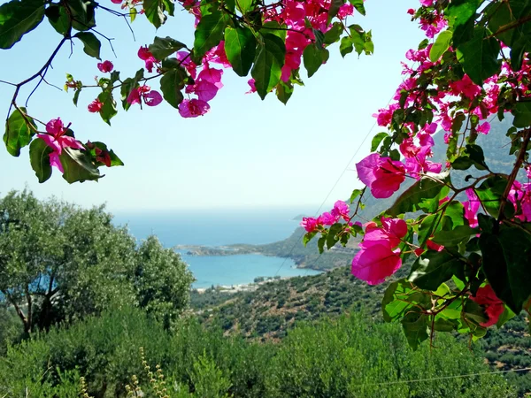 Costa paisaje de mar meditrannean Creta isla griega — Foto de Stock