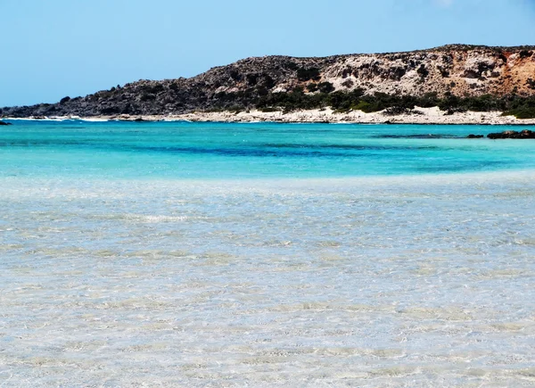 Elafonissi ビーチ クレタ島ギリシャの海岸風景 — ストック写真