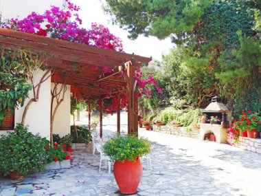 balkon ve Teras santorini Yunanistan bina lüks otel