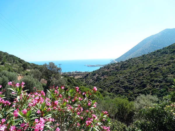 Costa paisaje de mar meditrannean Creta isla griega — Foto de Stock