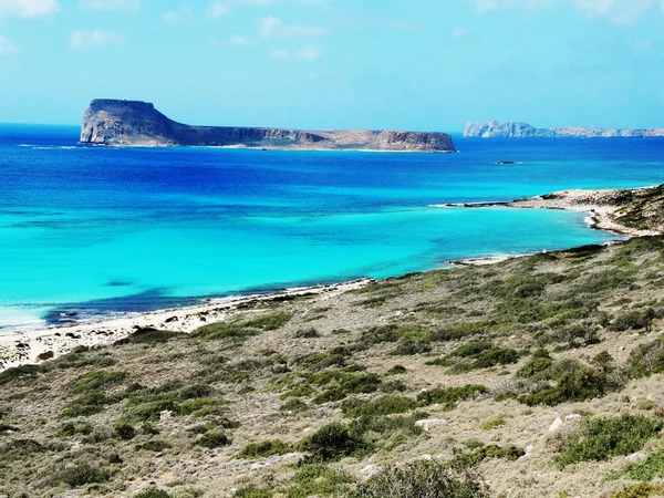 Krajobraz linia brzegowa z meditrannean widokiem na wyspie Krecie — Zdjęcie stockowe