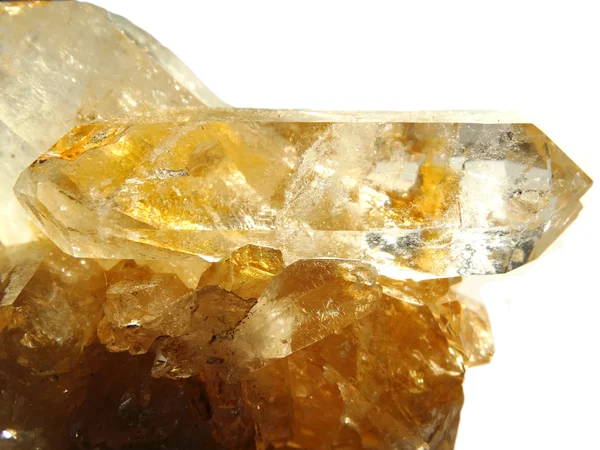 Geologiczne kryształy Citrine Geodezja — Zdjęcie stockowe