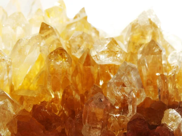 Geologiczne kryształy Citrine Geodezja — Zdjęcie stockowe