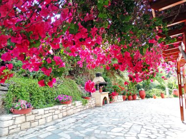 balkon ve Teras santorini Yunanistan bina lüks otel