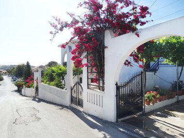 balkon ve Teras santorini Yunanistan bina lüks otel