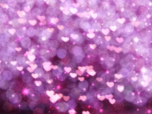 Serca Kochają Walentynki Błyszczące Tło — Zdjęcie stockowe