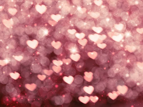 Сердца Любят День Святого Валентина Блестящий Фон — стоковое фото