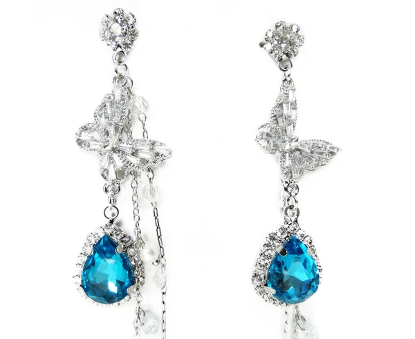 Jewelry Earrings Fashion Beads Necklace Bright Crystals — 图库照片