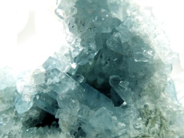 celestite Jeod jeolojik kristalleri 