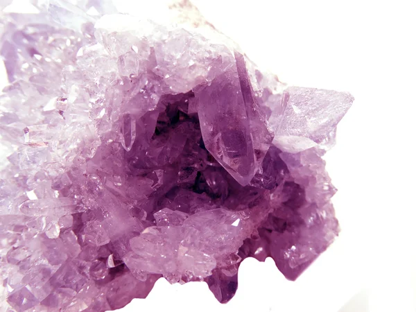 Amethyst geode geological crystals — Stock Photo, Image