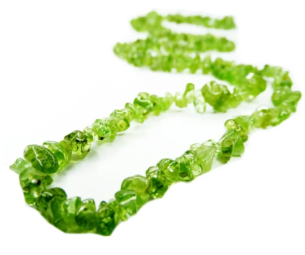 Olivine semiprecious beads necklace — Stock Photo, Image