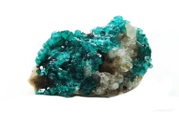 Dioptase geode geological crystals — Stock Photo, Image