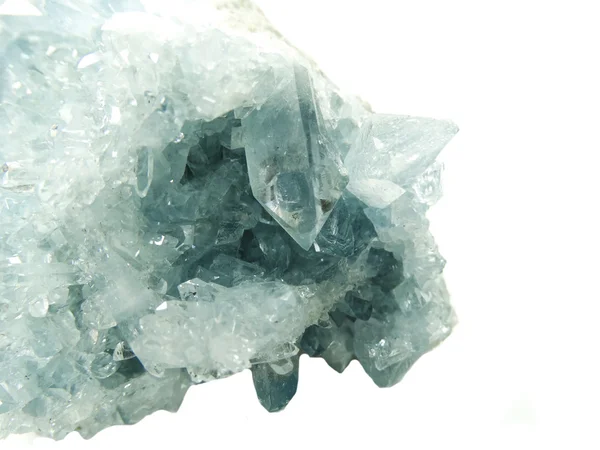 Celestite Geodezja geologiczne kryształy — Zdjęcie stockowe