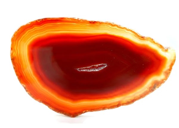 Red agate geode geological crystals — Stock Photo, Image