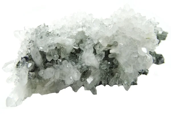 Rock ctystal geode geologiska kvartskristaller — Stockfoto