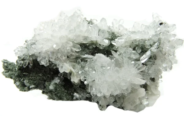 Rock ctystal geologické krystaly křemene geode — Stock fotografie