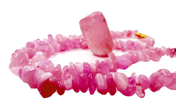 Tourmaline gemstone beads necklace jewelery — Stock Photo, Image