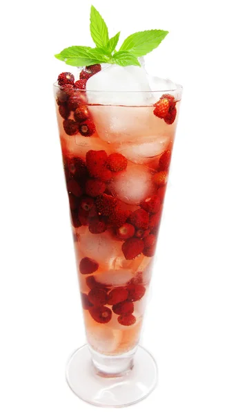 Fruit cocktail smoothie with wild starwberry — Stock Photo, Image