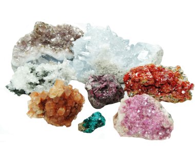 celestite kuvars aragonit vanadinite erythrite jeolojik cryst