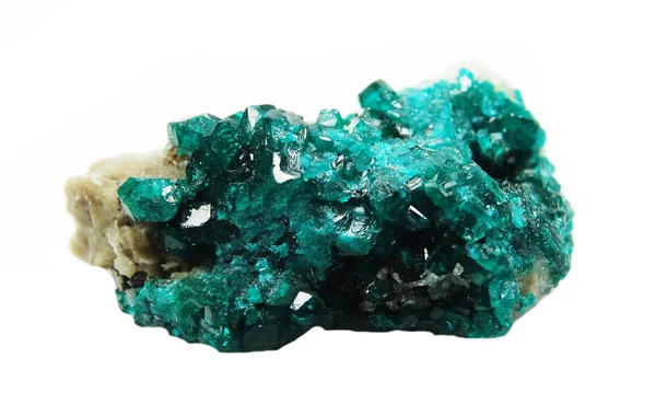 Dioptase geode geological crystals — Stock Photo, Image