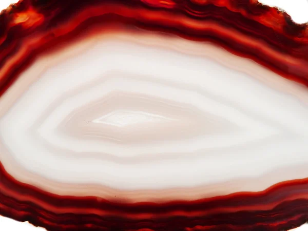 Agate avec cristal géologique de calcédoine — Photo