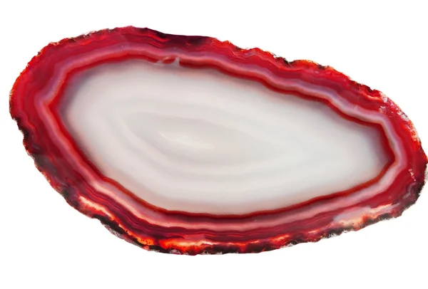 Agate avec cristal géologique de calcédoine — Photo