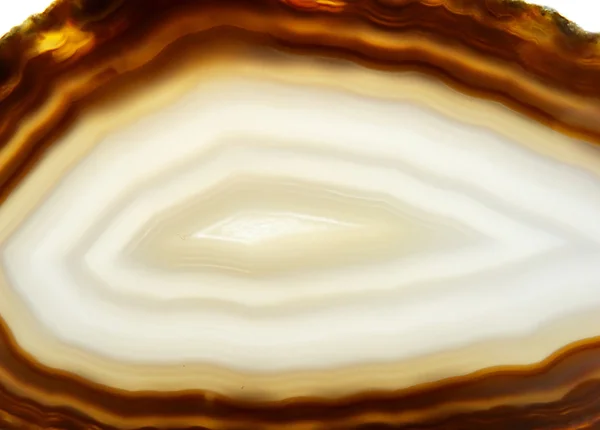 Agate avec cristal géologique de calcédoine — Photo