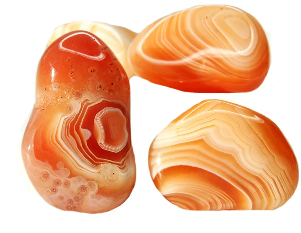 Agate avec cristal géologique de calcédoine — Photo