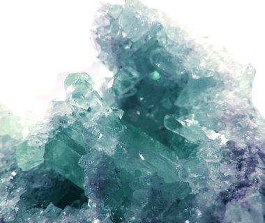 aquamarine geode geological crystals  clipart