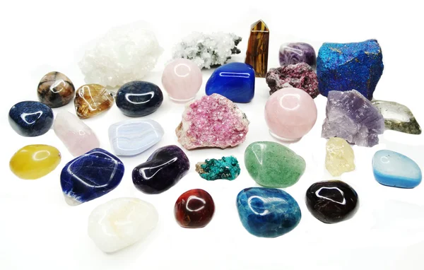 Ametista quartzo granada sodalita ágata cristais geológicos — Fotografia de Stock
