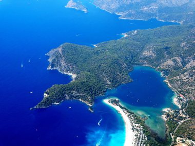 mavi lagün ve beach Ölüdeniz Türkiye Panoraması