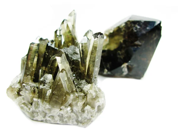 Morion rock crystal quartz geode geologische kristallen — Stockfoto