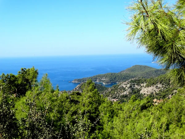 Coastline landscape of mediterranean sea turkey — Stock Photo, Image