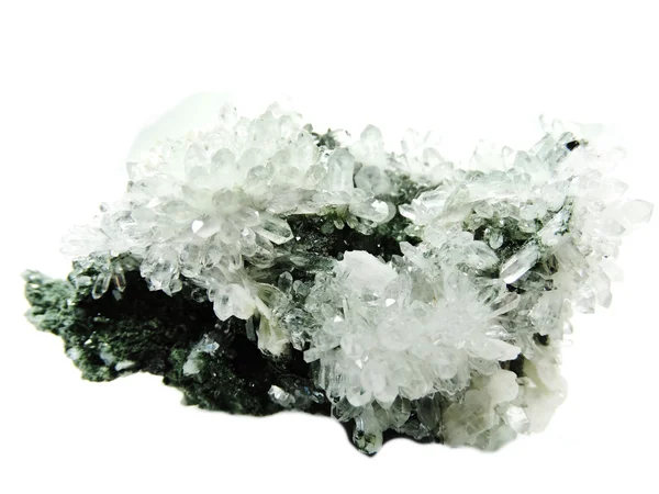 水晶石英晶洞地质晶体 — 图库照片