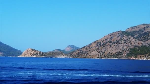 地中海のトルコの海岸線の風景 — ストック動画