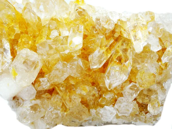 Citrine cristal de roche quartz géode cristaux géologiques — Photo