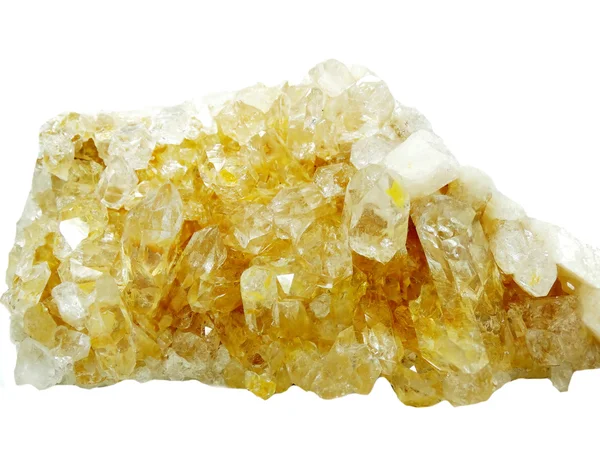 Citrine rock crystal quartz geode geological crystals — Stock Photo, Image