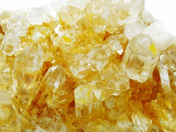 Geologiczne kryształy Citrine Geodezja — Zdjęcie stockowe