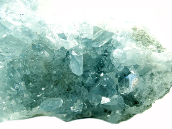 Celestite Geodezja geologiczne kryształy — Zdjęcie stockowe