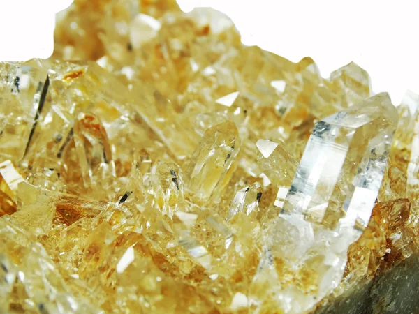 Citrine geode geological crystals — Stock Photo, Image