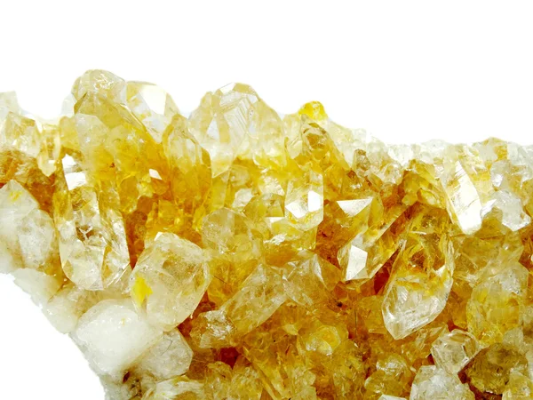 Geologiczne kryształy Citrine Geodezja — Zdjęcie stockowe