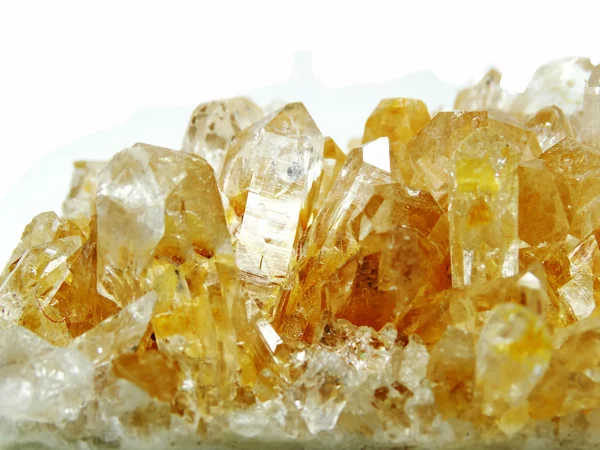Citrin geode geologiska kristaller — Stockfoto