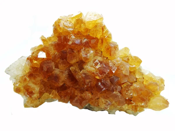 Geologiczne kryształy Citrine Geodezja — Zdjęcie stockowe